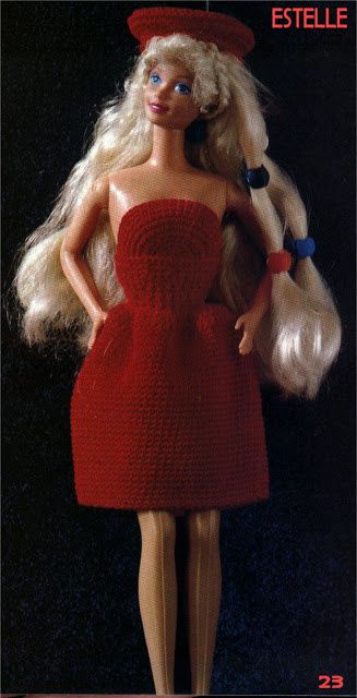 Robe courte au crochet pour barbie modèle gratuit 