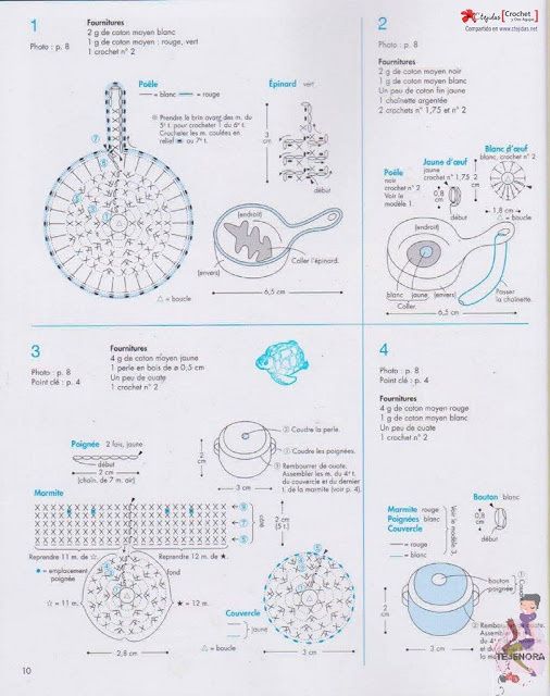 diagramme tasses au crochet