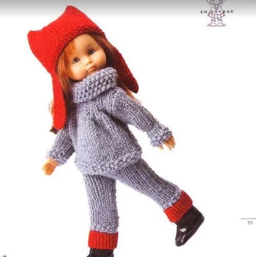 ensemble au tricot pour poupée chérie 