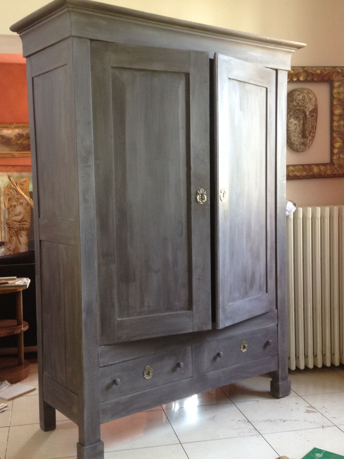 A Vendre 680 Armoire Directoire Xix Restauree Patinee