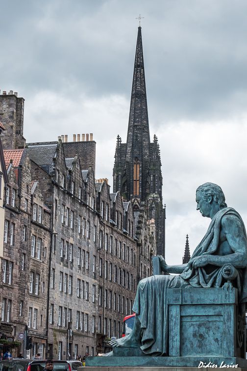 Statue philosophe David Hume : l'orteil du savoir ! Edinburgh INSOLITE