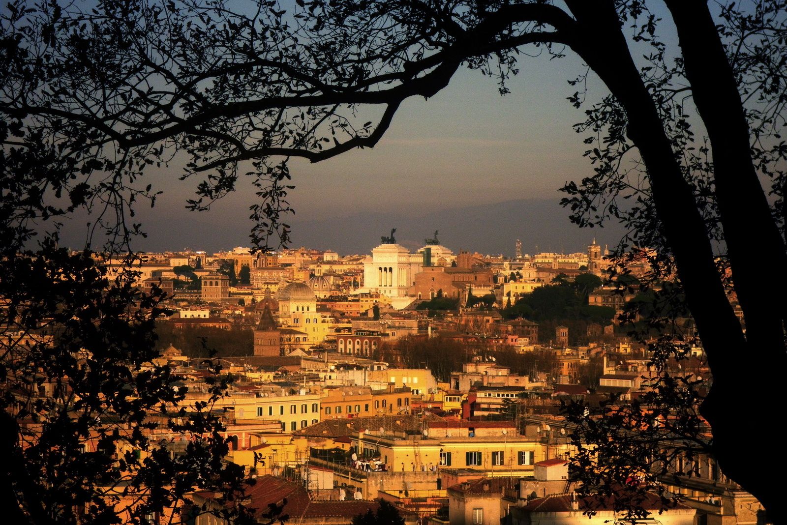 Vue de Rome sur le Janicule