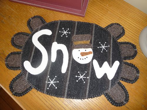 Snow penny-rug