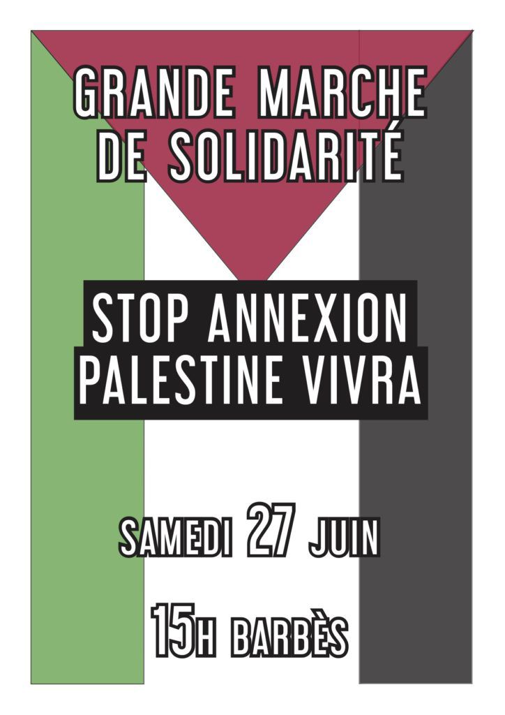 Palestine : manifestation non à l'annexion !