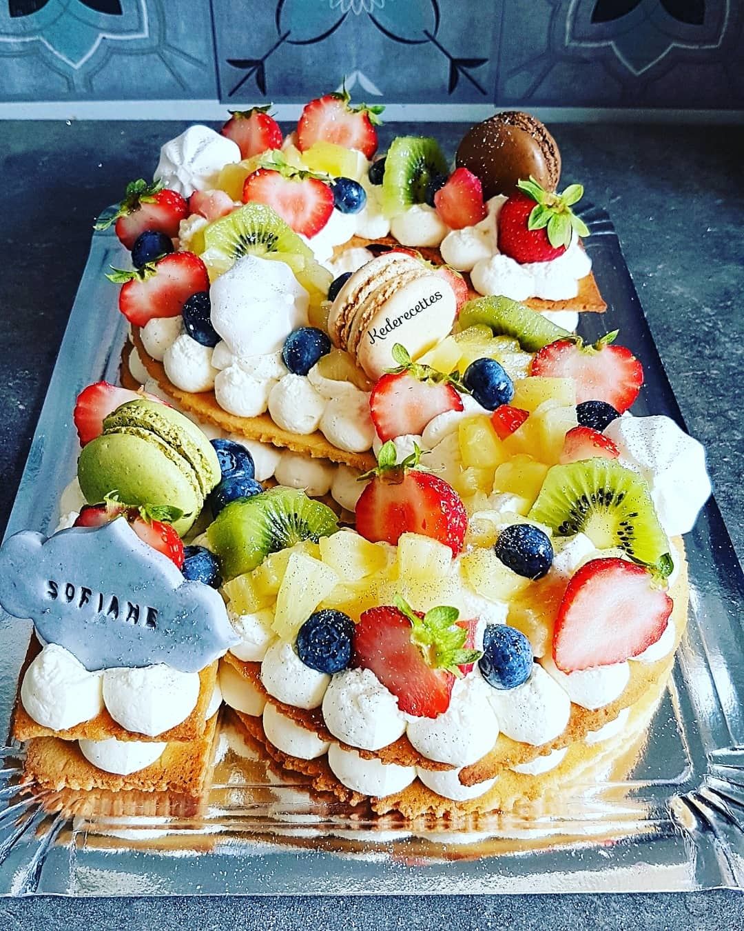 Recette Land Recette De Letter Cake S Tutti Frutti Sur Kederecettes