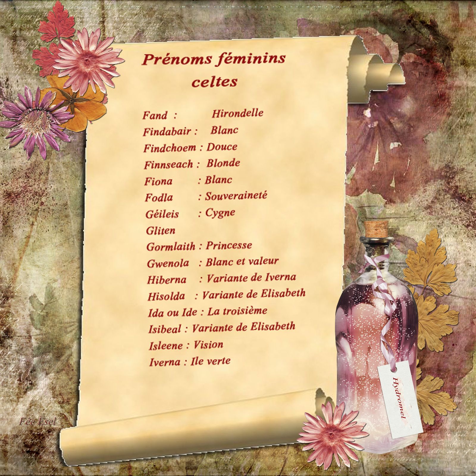 Prenoms Elfiques Et Feeriques Fee Esel Feerie