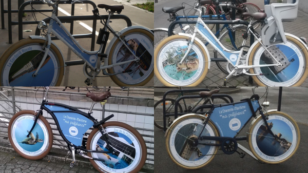 Ecovelo - publicité centre-ville - publicité originale - régie publicitaire spécialisée vélo - sponsoring de cyclistes - agence média outdoor - communication green - vélo de courtoisie garagiste