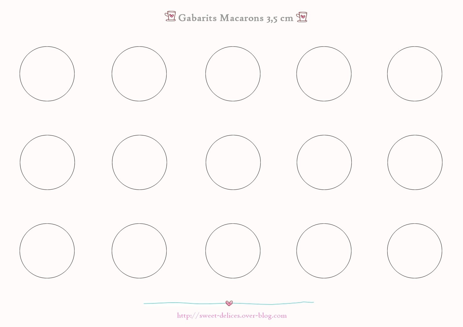 Gabarits Macarons 3,5cm By S&D - Sweet & Délices