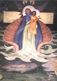 Détail de la fresque Xavier De Langlais Eglise d'Etel