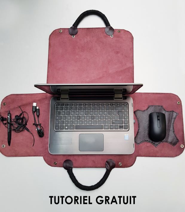 Tutoriel - sacoche ordinateur portable en cuir