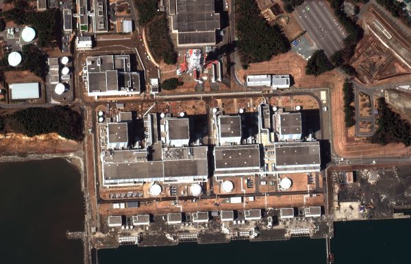 Vue satellite de la centrale de Fukushima Daini