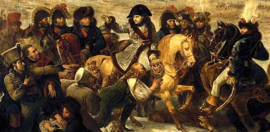 Napoléon sur le champ de Bataille d'Eylau (9 février 1807