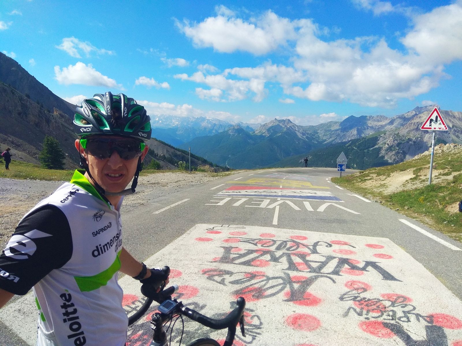 Stéphane, notre grimpeur dans le col d'Izoard