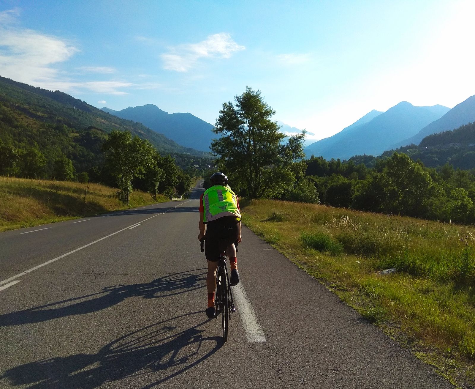 En direction de Briançon, dans la roue de Sylvain