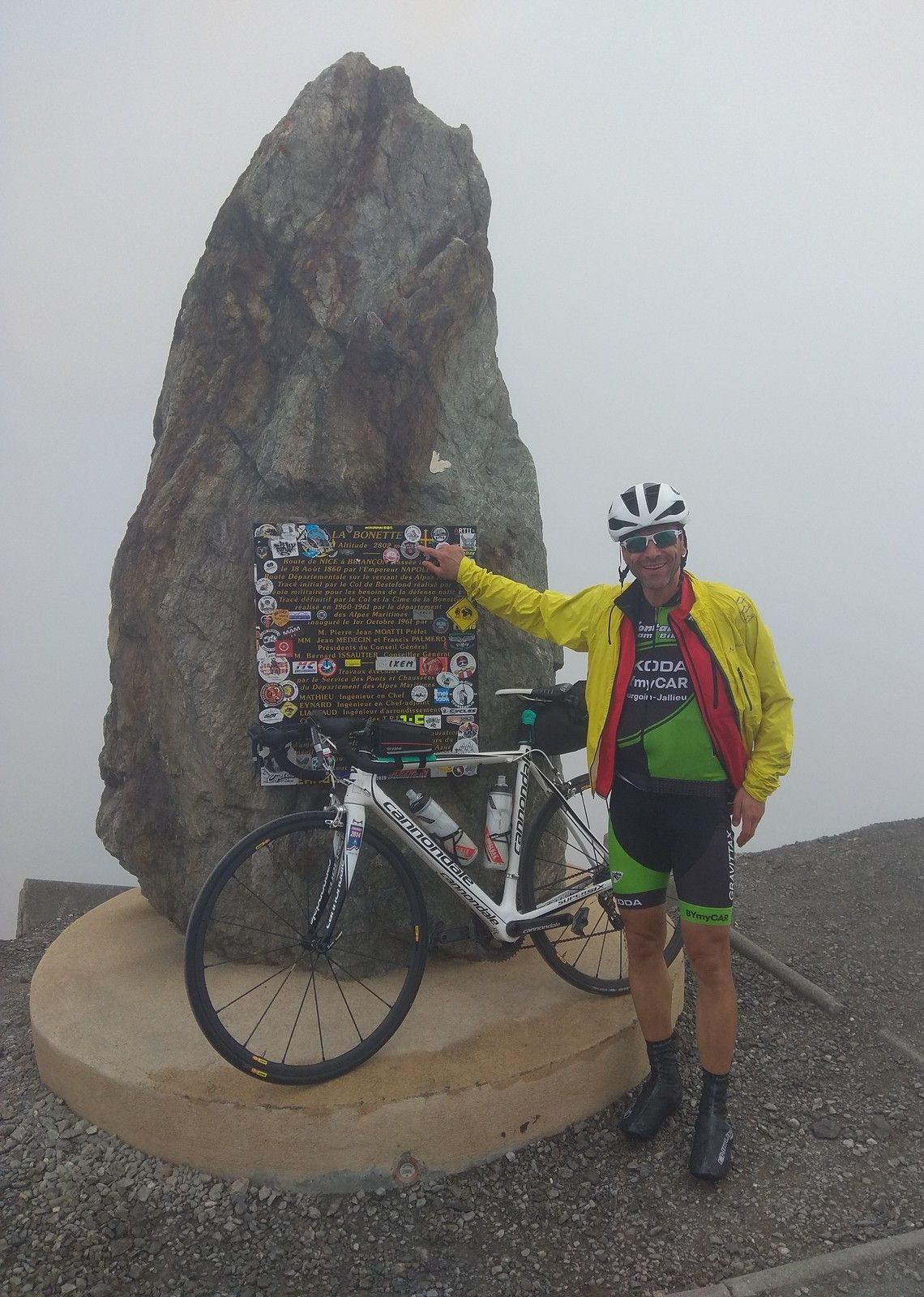 Le sommet du parcours, cime de la Bonette, dernier col à 2802m !