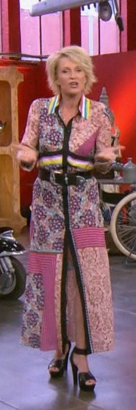 Sophie Davant, la robe-chemise patchwork du 01-07-2020