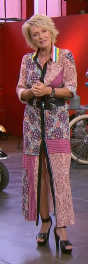 Sophie Davant, la robe-chemise patchwork du 01-07-2020