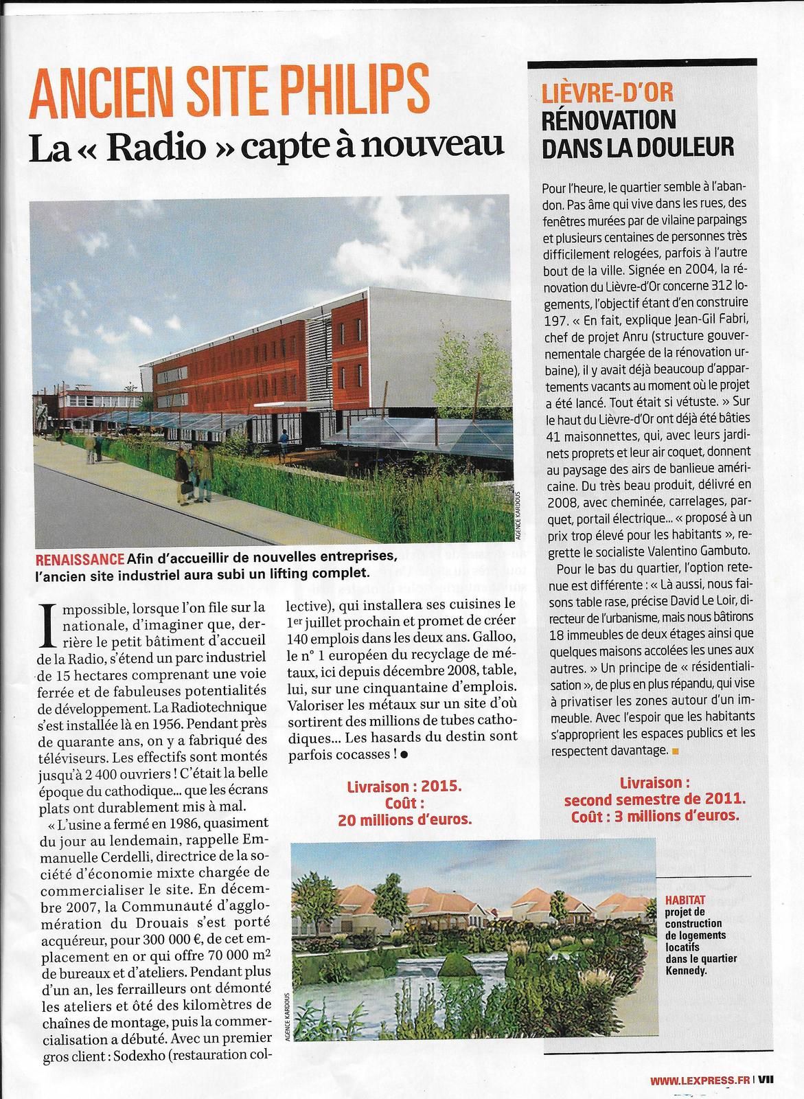 DREUX DANS 10 ANS (Article de l'Express mai 2009)