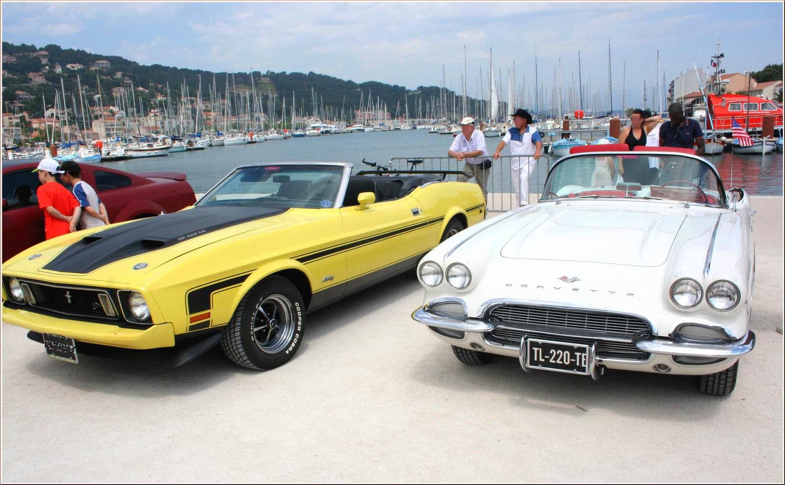 259 - La journée américaine à Saint Mandrier sur Mer, place des Résistants, port de plaisance et quai des pêcheurs,