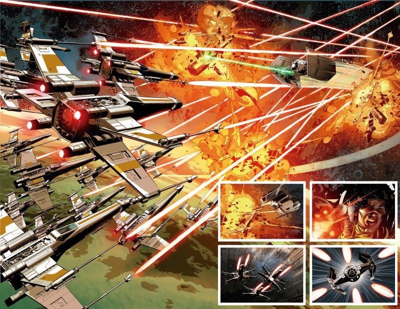 X-wing vs Dark Vador