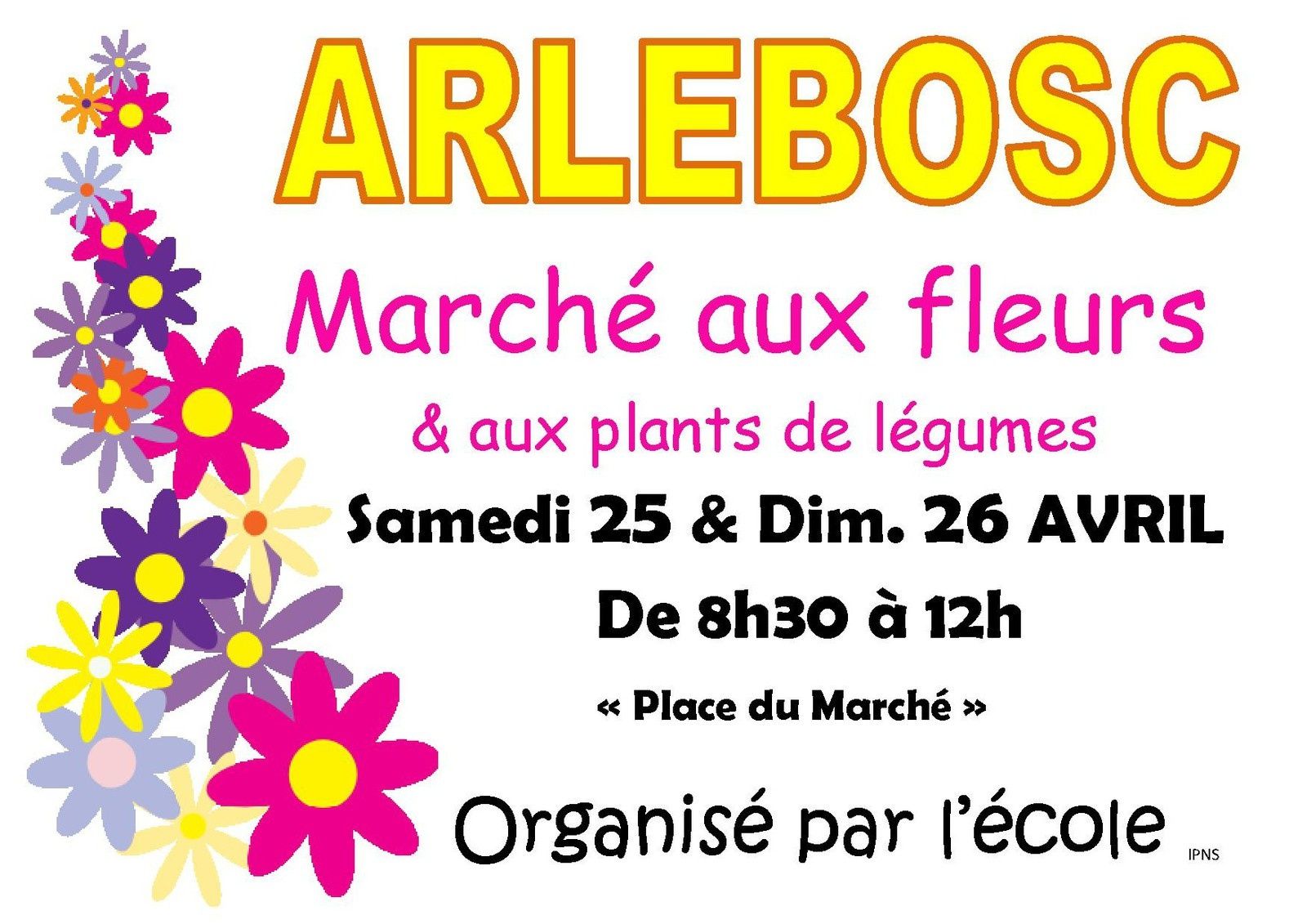 Marché aux fleurs Mairie d'Arlebosc