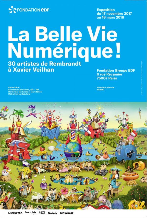 affiche la belle vie numérique ! Fondation EDF - exposition 