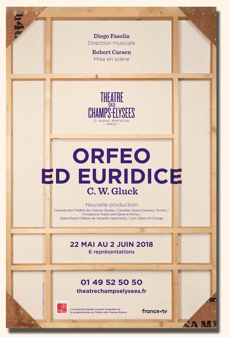 Orfeo ed Euridice - Gluck - Théâtre des Champs Elysées - TCE - Opéra affiche