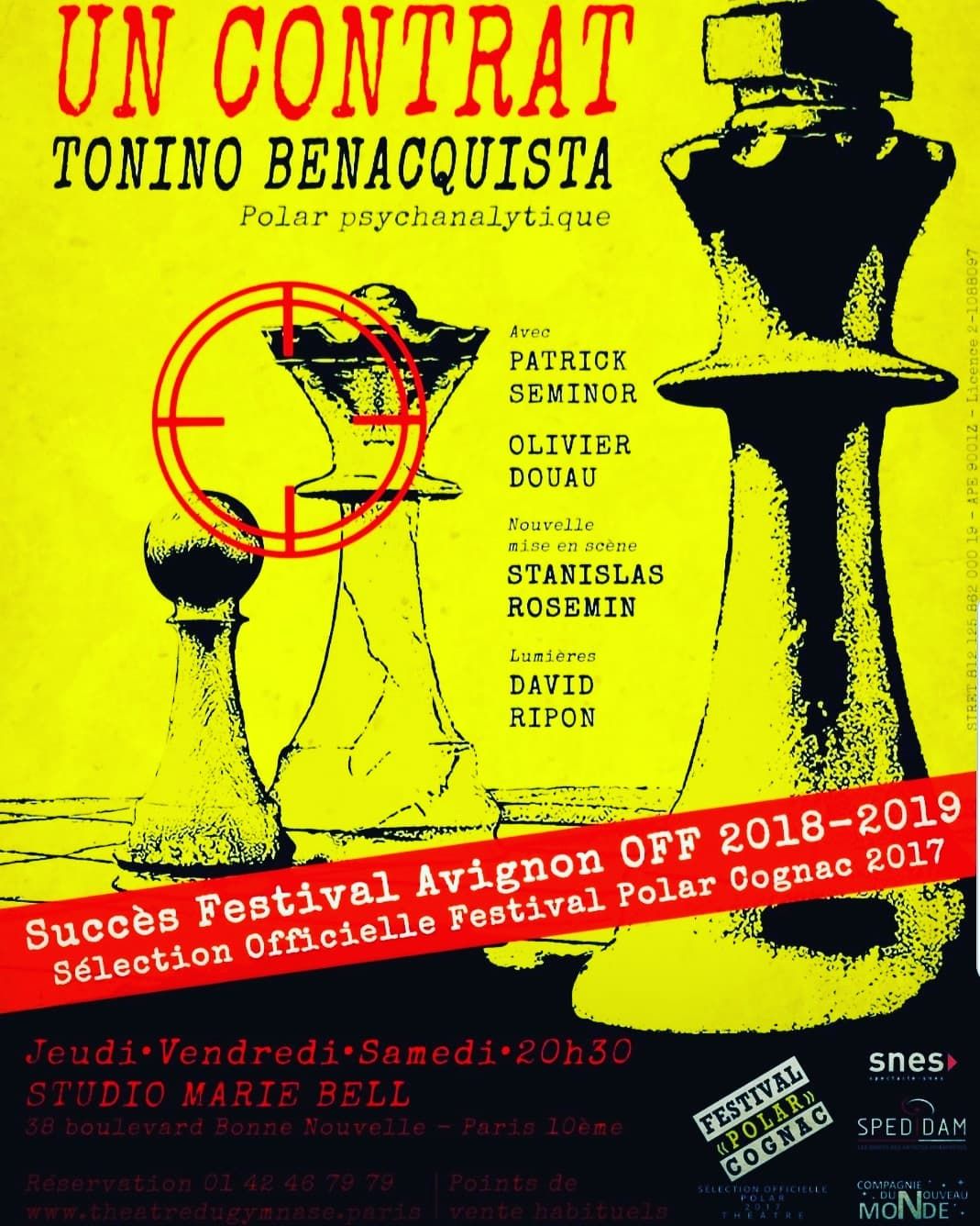 Un contrat - théâtre - Tonino Benacquista - Affiche