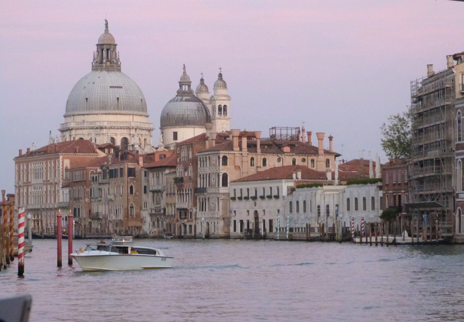 Venise, voyage, Grand Canal, coucher de soleil