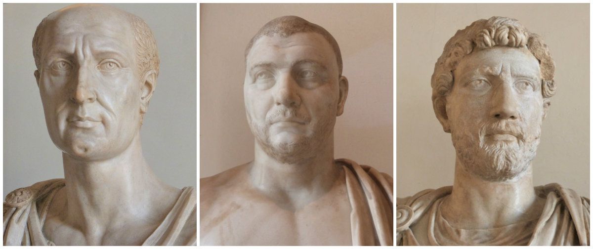 Venise, voyage, Place Saint-Marc, Musée archeologique, sculpture, Empire romain, portrait romain