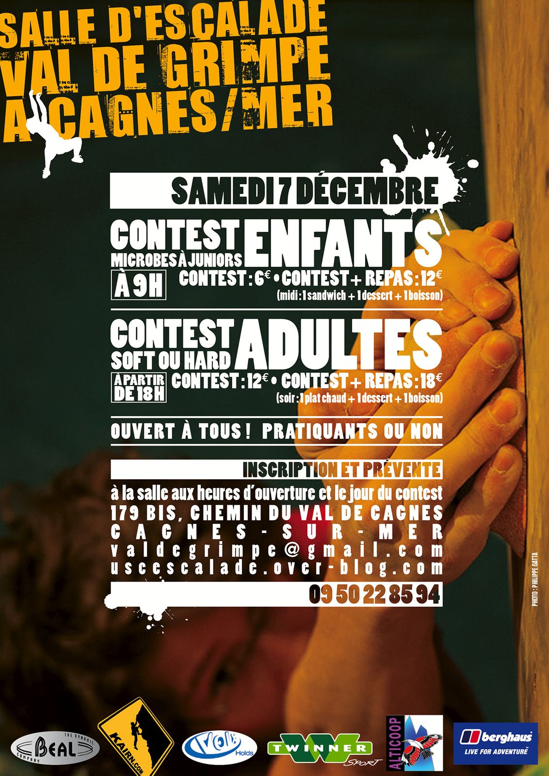 SAMEDI 7 DECEMBRE 2013 CONTEST ENFANTS ET ADULTES A LA SALLE DU VAL DE GRIMPE