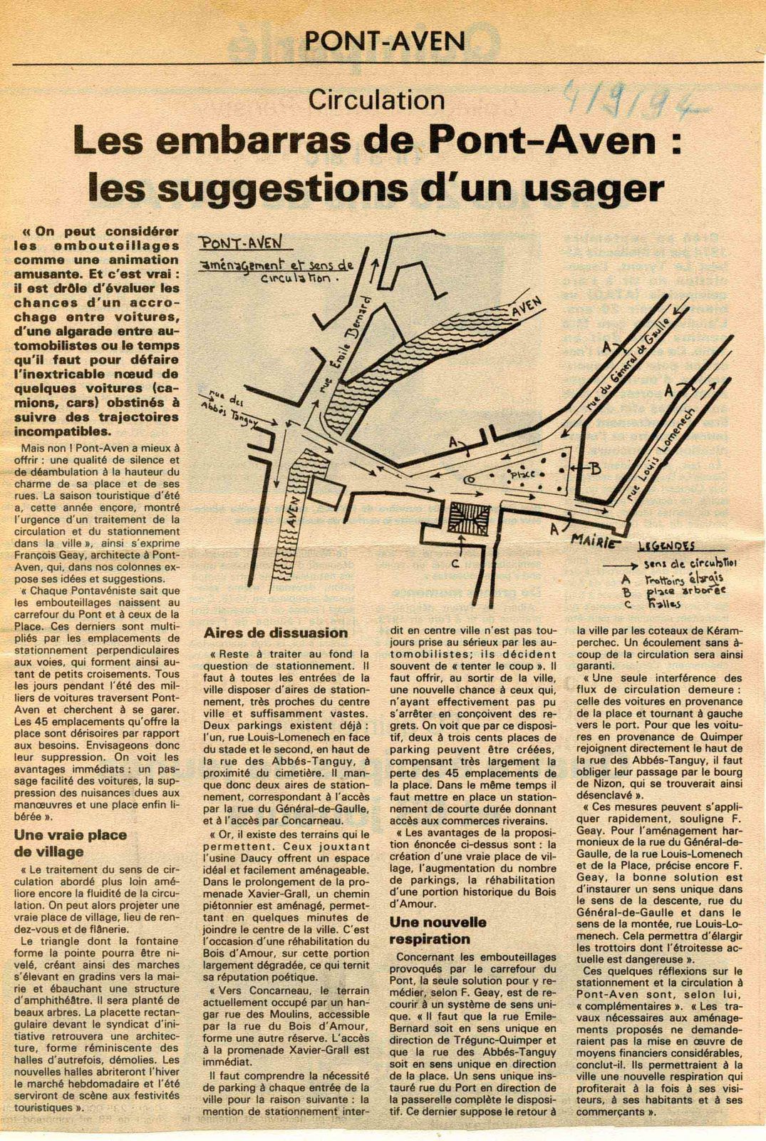 Document publié dans la presse locale le 04 septembre 1994
