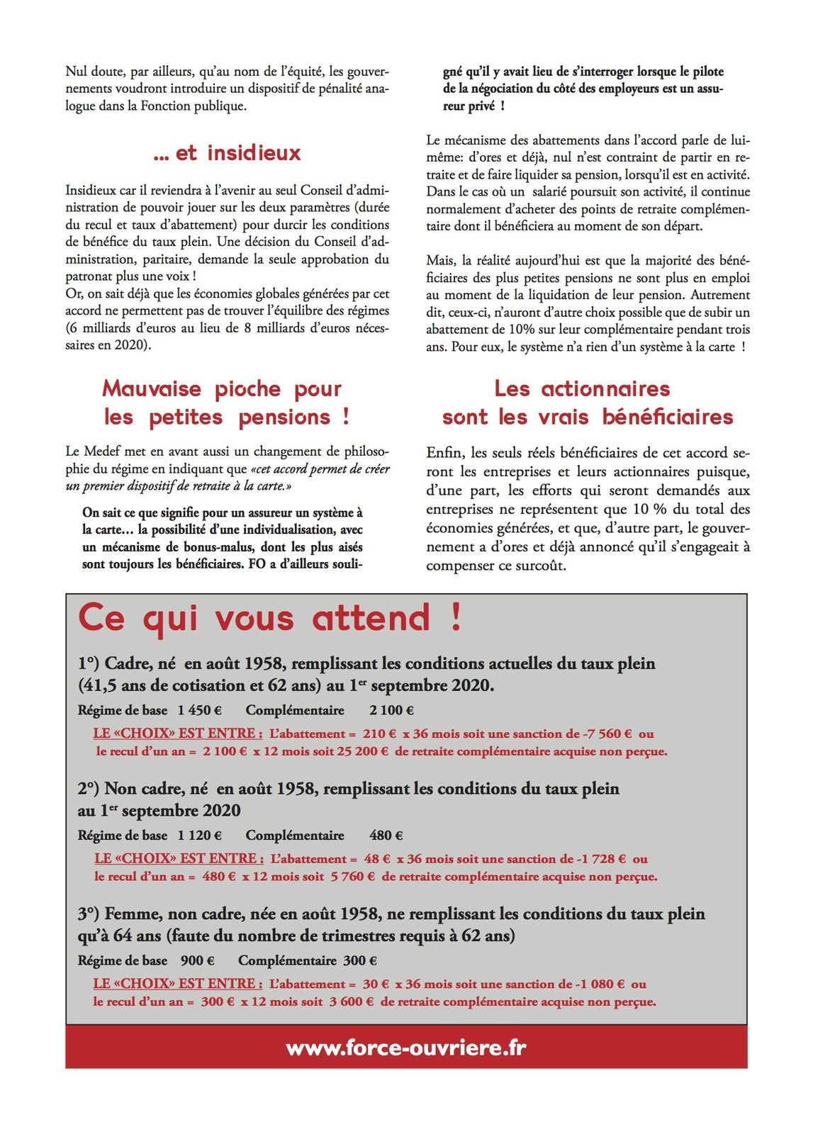 Ce qu'ils ont fait, ce que cela implique FO Retail Distribution