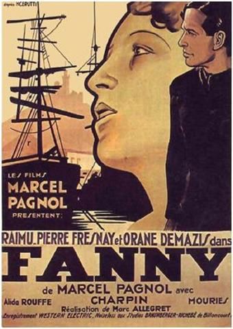 L'affiche de Fanny sorti en 1932, un film réalisé par Marc Allégret.