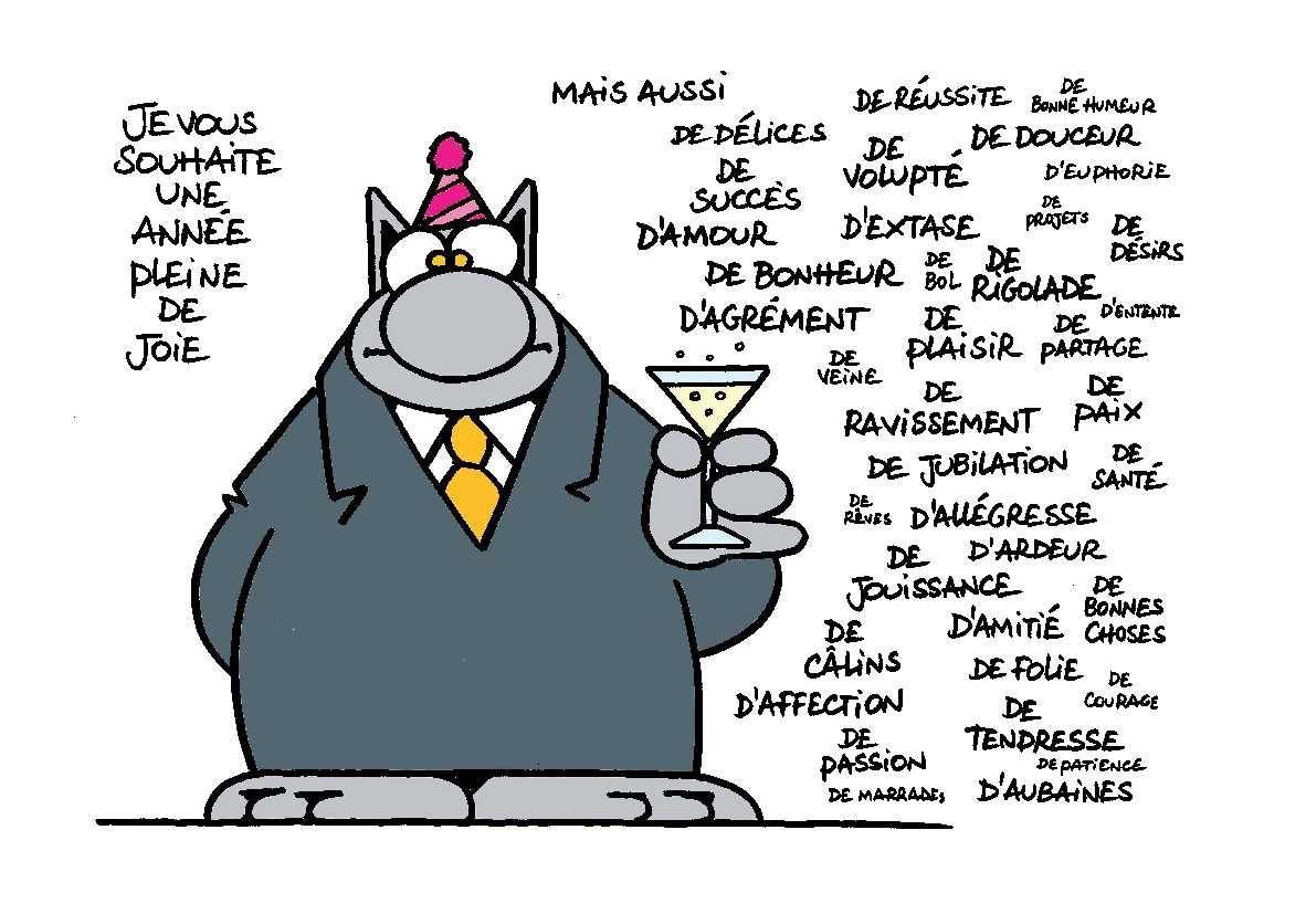 Bonne Annee Avec Le Chat De Geluck