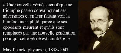 Max Plack, les préjugés et la croyance