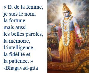 Krishna dans la bhagavad-gita-femme-citation