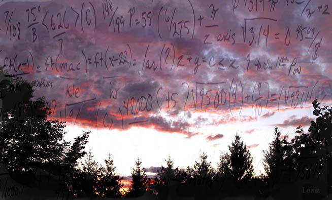 Le ciel, mathématique vu de mon balcon à Montréal