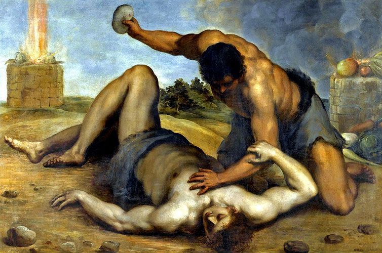 Cain en train de tuer Abel