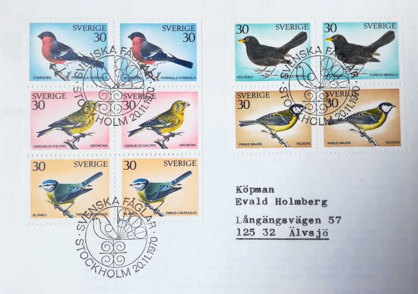 Deux FDC de timbres sur la nature