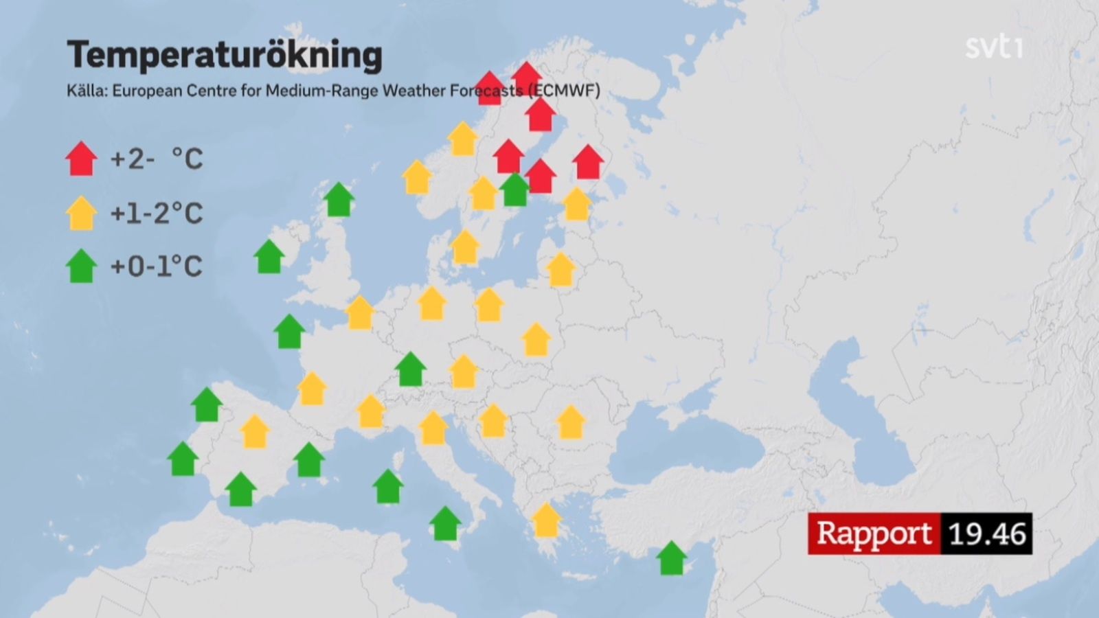 Températures moyennes en hausse dans le nord de la Suède