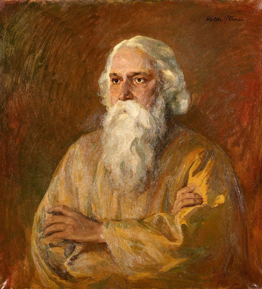 *Walther Illner Porträt Rabindranath Tagore / Wikimedia