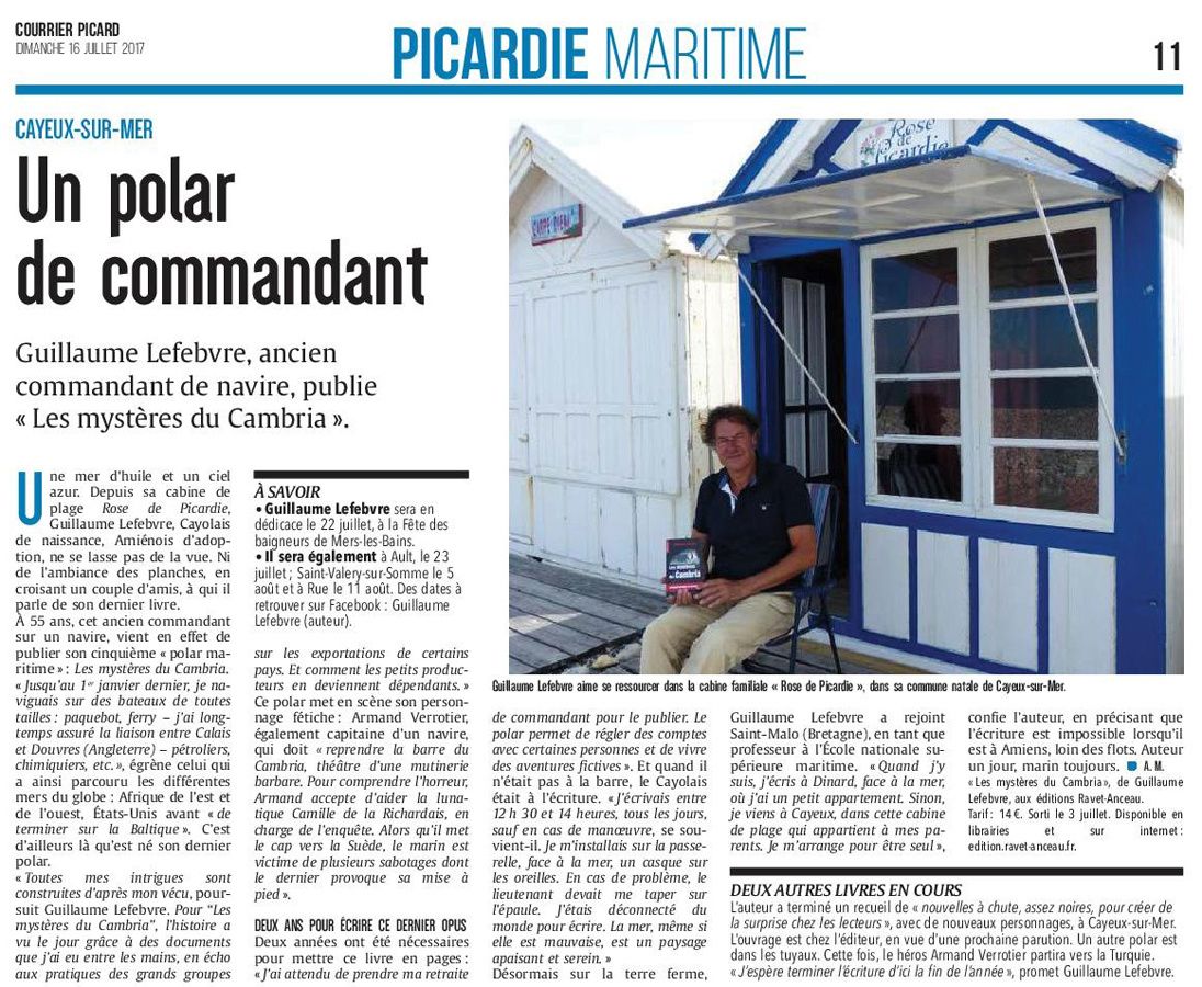 "Les mystères du Cambria" - Guillaume Lefebvre -