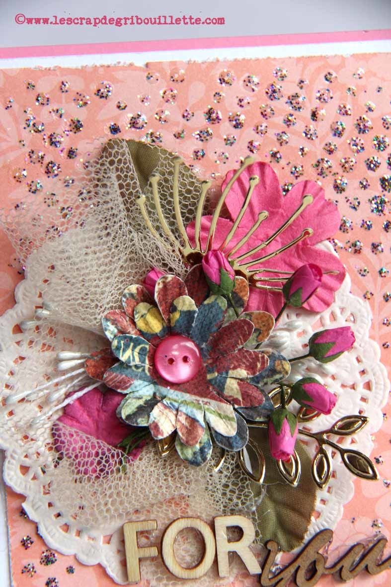 Carte "Dots et paillettes"