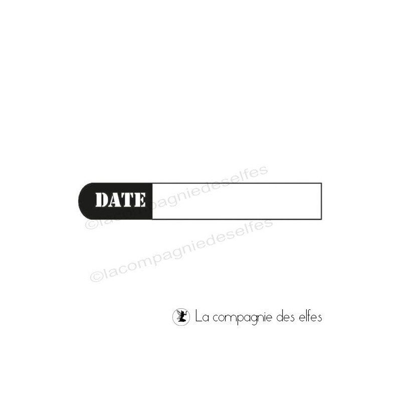Tampon#Boutique#La Compagnie des Elfes#Étiquette date