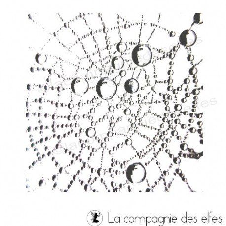 Tampon de fond_La Compagnie des Elfes_Toile d'araignée et rosée