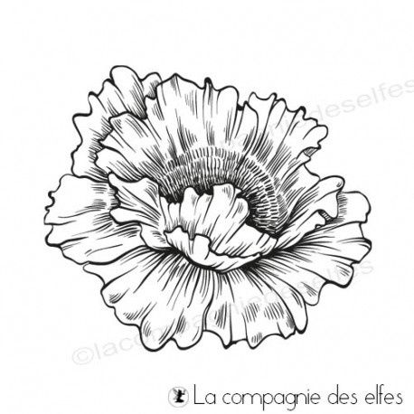 Tampon_ La Compagnie des Elfes_Tête de pivoine