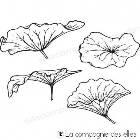 Tampon_Feuilles de lotus_La Compagnie des Elfes