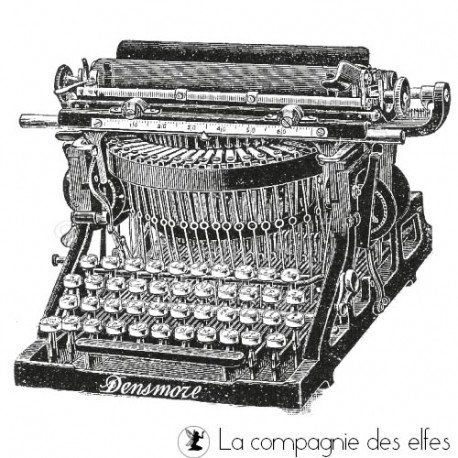 Tampon de La Compagnie des Elfes_Machine à écrire Héritage