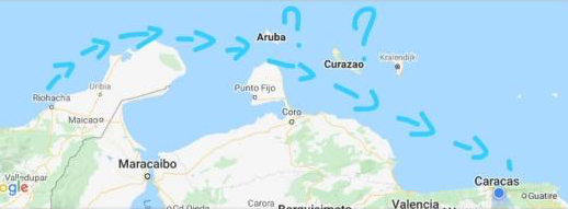 Un trajet via Aruba et Curaçao qui implique la complicité des Pays-Bas